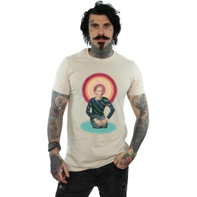 David Bowie David Bowie Men Kneeling Halo T-Shirt in Light Sand Size: Small Light Sand S Male 5059400830019