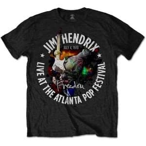 Jimi Hendrix - Atlanta Pop Festival 1970 Unisex Large T-Shirt - Black