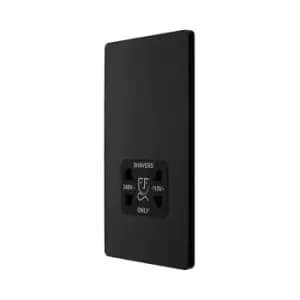 BG Evolve Matt Black Dual Voltage Shaver Socket 115/240V - PCDMB20B