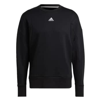 adidas Studio Lounge Fleece Sweatshirt Mens - Black