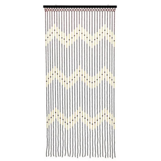 JVL Tuscany Beaded Door Curtain - Waves Light Brown