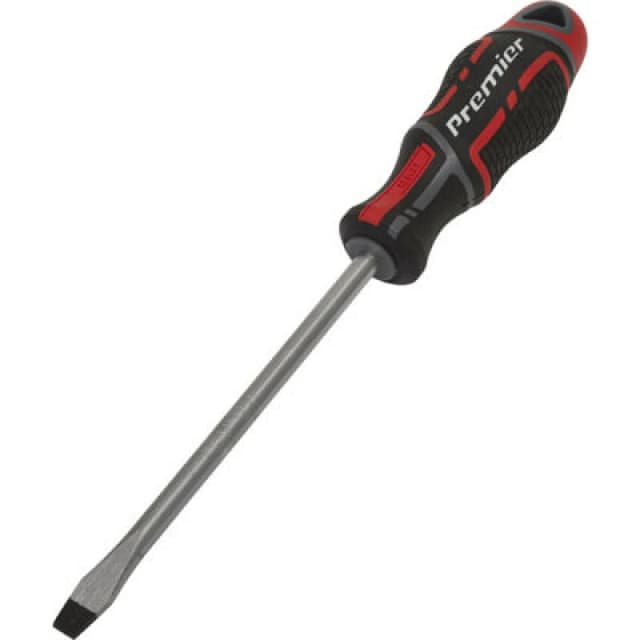 Loops PREMIUM Slotted 8 x 150mm Screwdriver - Ergonomic Soft Grip - Magnetic Tip Multi