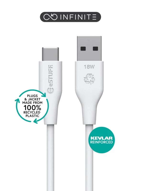 eSTUFF ES605170 USB cable USB 2.0 1m USB C USB A White