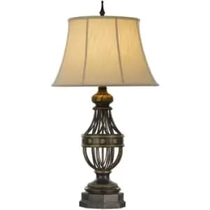 Elstead Augustine - 1 Light Table Lamp Antique Brown, E27