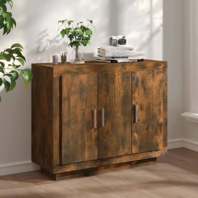 VIDAXL Sideboard Smoked Oak 92x35x75cm Engineered Wood Vidaxl 8720286968642