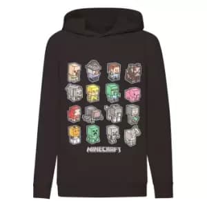 Minecraft Boys Mini Mobs Pullover Hoodie (10-11 Years) (Black)
