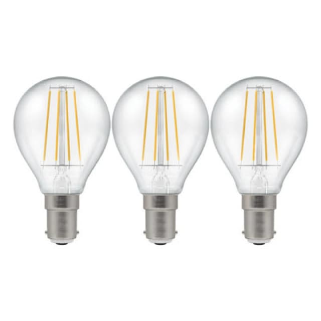Crompton Lamps LED Golfball 4.2W B15 Filament Warm White Clear (40W Eqv)