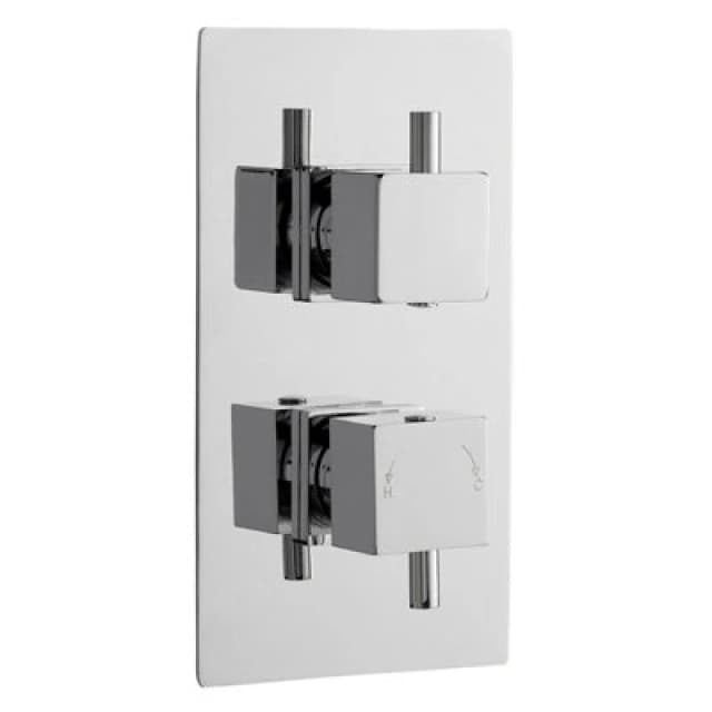 Balterley Concealed Twin Thermostatic Shower Valve With Diverter 2 Outlets Silver