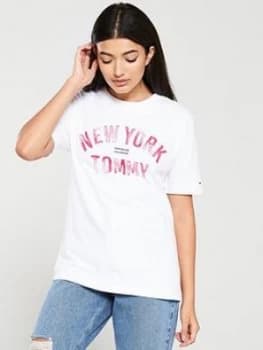 Tommy Jeans Faded Logo T-Shirt - White