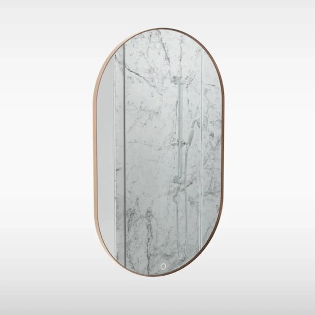 Sensio Sensio Nebula Oval Bronze Heated Bathroom Mirror with Lights 500 x 800mm Bronze 50 x 3.2 x 80cm SE30197P0