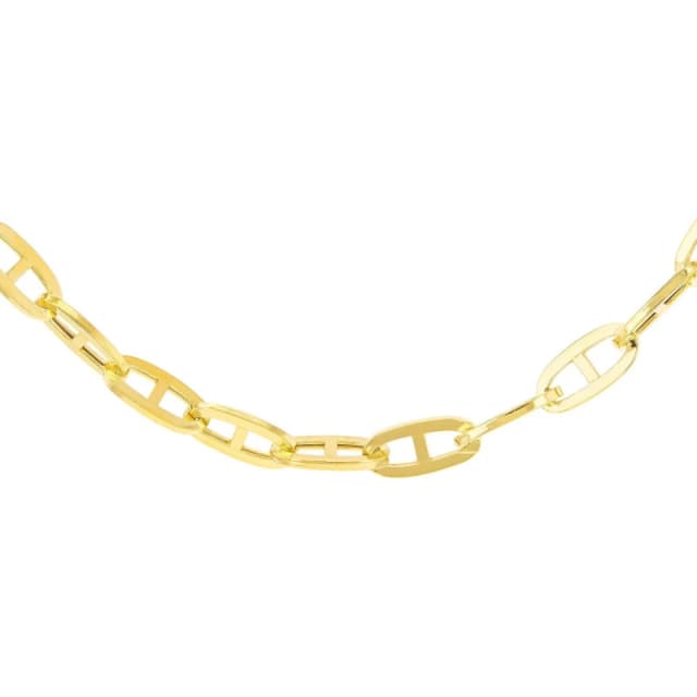 Be You 9ct Gold Medium Square Rambo Chain Yellow Gold female 18in