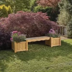 Woodshaw Hanbury Bench with Planters