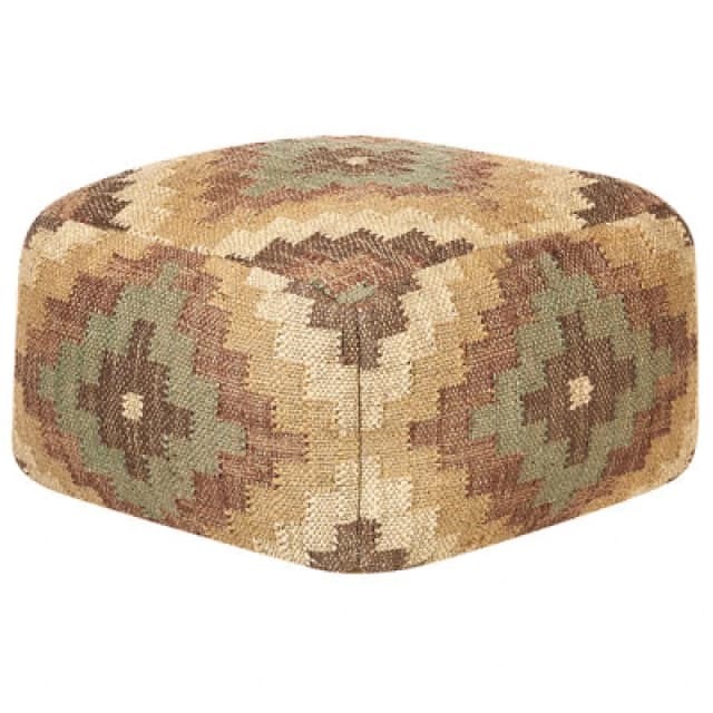 Beliani Pouffe Maguri Jute Multicolour