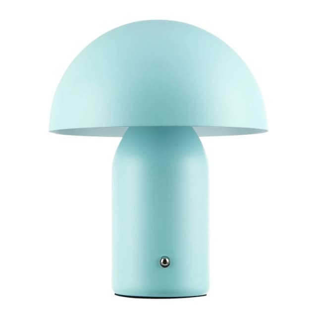Happy Homewares Modern Rechargeable Mushroom Table Lamp with Touch Dimmer Button in Duck Egg Blue Size: 10" Duck Egg Blue Unisex 10"