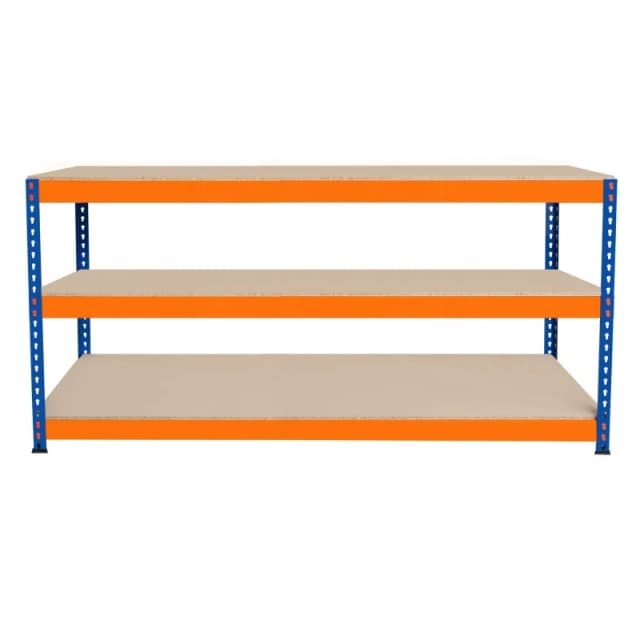 Monstershop S-Rax 3 Tier Workbench - 180cm x 60cm x 90cm in Orange Size: 180cm x 60cm x 90cm Orange Unisex 180cm x 60cm x 90 cm