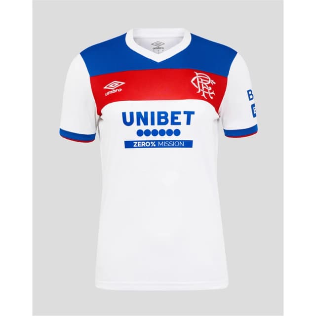Umbro Rangers Away Shirt 2025 2026 Womens White/Blue female 8 (XS)