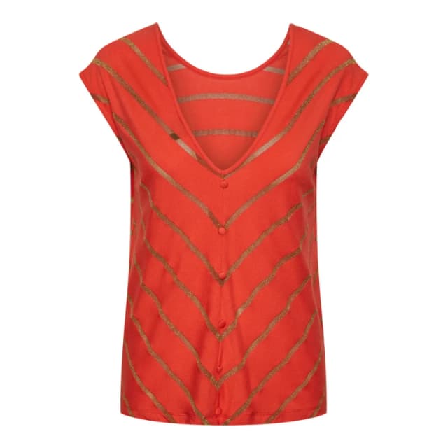 Pieces Womens T-Shirt Pieces Rammi Multicolore Female S