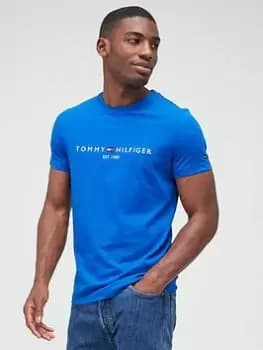 Tommy Hilfiger Tommy Logo T-Shirt - Greek Isle Blue, Greek Isle Blue, Size S, Men