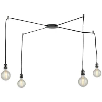 Fan Europe Lighting - Fan Europe GROOVE 4 Light Cluster Pendant Ceiling Light Black 250cm