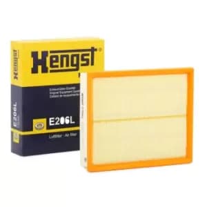 HENGST FILTER Air filter VW,AUDI,OPEL E206L 1444Q7,5019408,5025136 Engine air filter,Engine filter 870X9601CCA,834285,834286