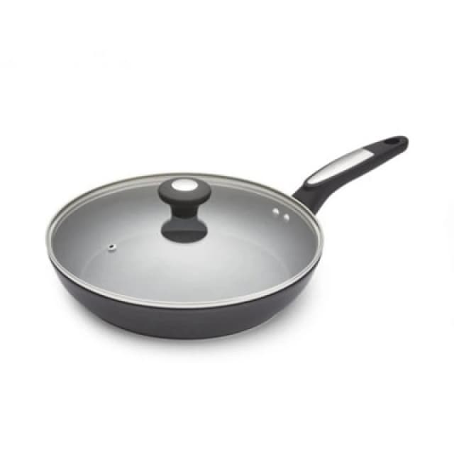Morphy Richards 28cm Forged Aluminium Ceramica Lidded Frying Pan - Black One Size Unisex 5056765400864