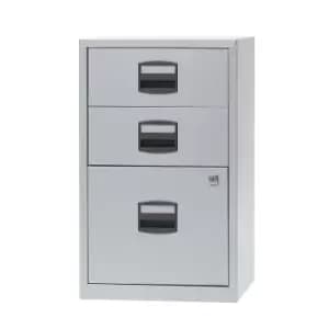Bisley A4 Non-mobile Home Filer 3 Drawer Grey Goose