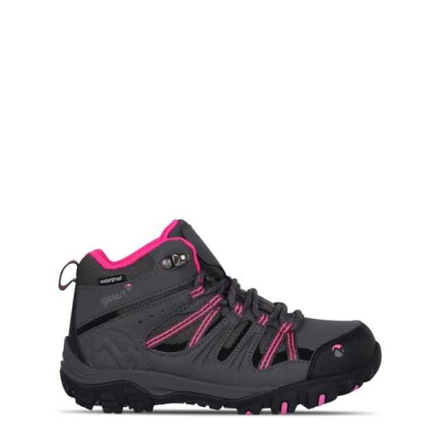 Gelert Horizon Waterproof Walking Boots Childrens Charcoal/Pink male C10 (28)