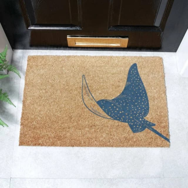 Artsy Doormats Sting Ray Coir Doormat (60 X 40Cm)