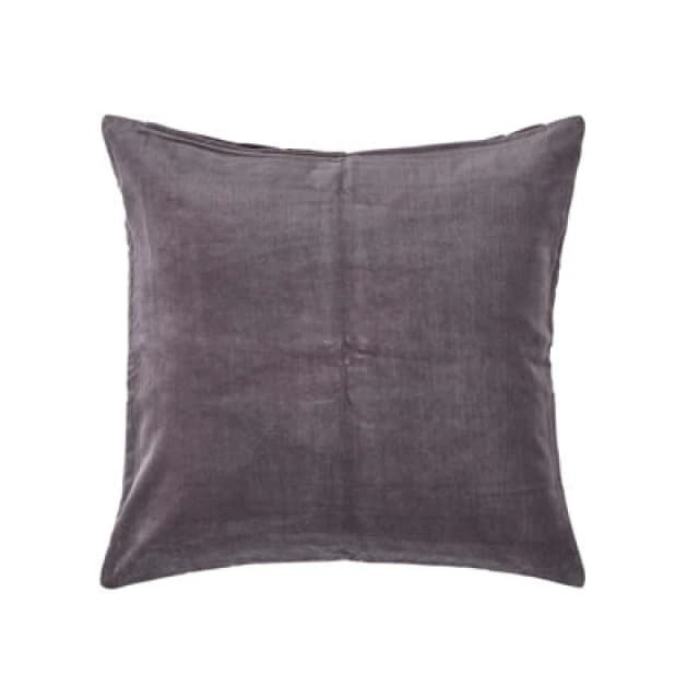 Homescapes Dark Grey Velvet Cushion Cover, 60 X 60 Cm