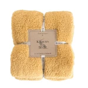 Gallery Teddy Fleece Throw - Ochre