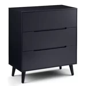 Julian Bowen Alicia 3 Drawer Chest Anthracite