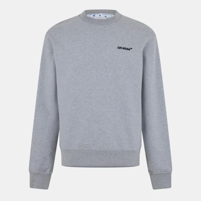 Off White Mens Crew Sweater Grey/Black male XXS