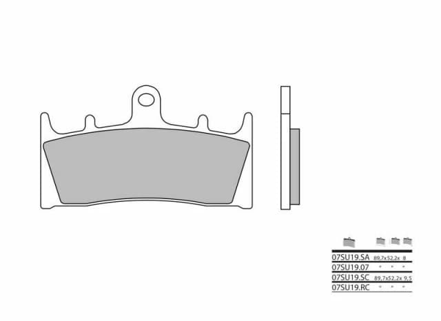 Brembo S.p.A. Street Sintered Metal Brake pads - 07SU19SA