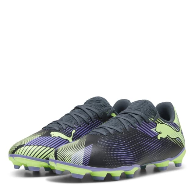 Puma Future 7 Play Firm Ground Football Boots Grey/Purple/Grn male 7 (40.5)