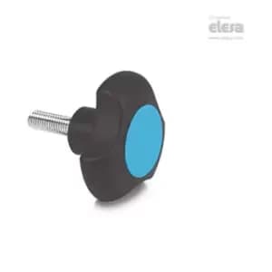 Elesa - Lobe knob-VTT.32-C-p-M6x30-C5 Blue