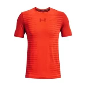 Under Armour Wordmark Short Sleeve T Shirt Mens - Orange