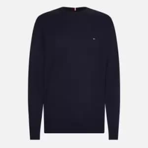 Tommy Hilfiger Mens Big & Tall Pima Organic Cotton & Cashmere Crewneck Jumper - Desert Sky - 3XL