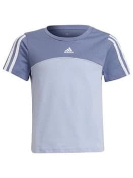adidas Junior Girls CB T-Shirt - Purple/White, Purple/White, Size 7-8 Years, Women