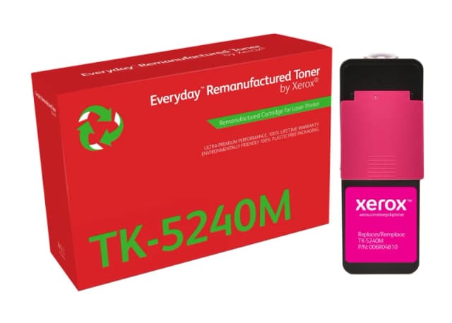 Xerox Everyday Magenta Remanufactured Toner by Xerox compatible with Kyocera TK-5240M, Standard capacity 006R04810