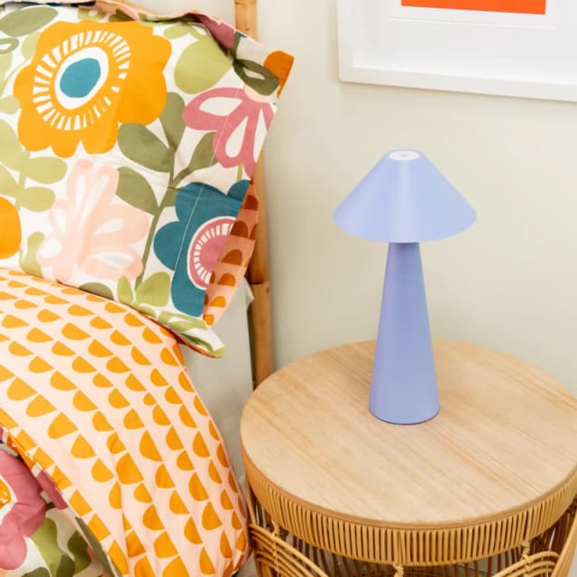 ValueLights ValueLights Raquel Lilac Rechargeable Portable Touch Table Lamp Lilac One Size Unisex 5016529161158