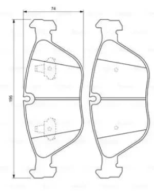 Bosch 0986424649 BP365 Brake Pad Set Disc Brake Front Axle