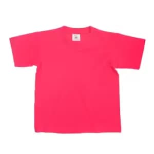 B&C Kids/Childrens Exact 150 Short Sleeved T-Shirt (3-4) (Fuchsia)