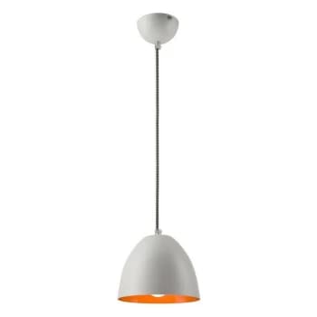 Lamkur Lighting - Livia Dome Pendant Ceiling Lights White, 1x E27
