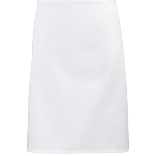 Premier Premier Colours Mid Length Apron in White White One Size Unisex 5063470681426