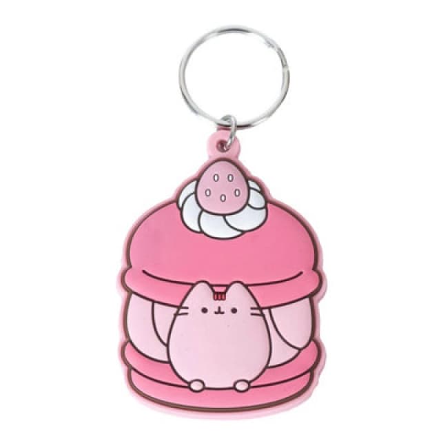 Pusheen Strawberry Pvc Keyring Pink/white (One Size)