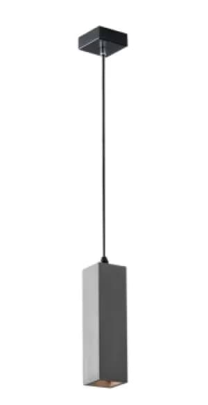Kruk Slim Square Ceiling Pendant, Dark Grey, GU10