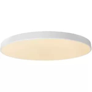 Lucide Unar Modern Flush ceiling light - Ø80cm - LED Dim. - 1x80W 2700K - 3 StepDim - White