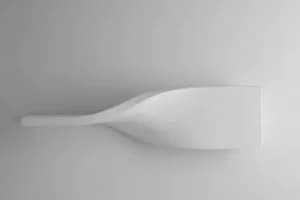 Piroette Flush Paintable Plaster Wall Light, White, R7S