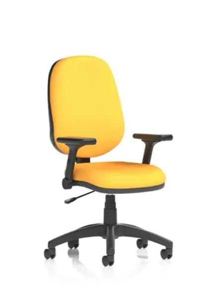 Eclipse Eclipse Plus I Lever Task Operator Chair Bespoke Colour Senna Yellow With Height Adjustable And Folding Arms KCUP1712