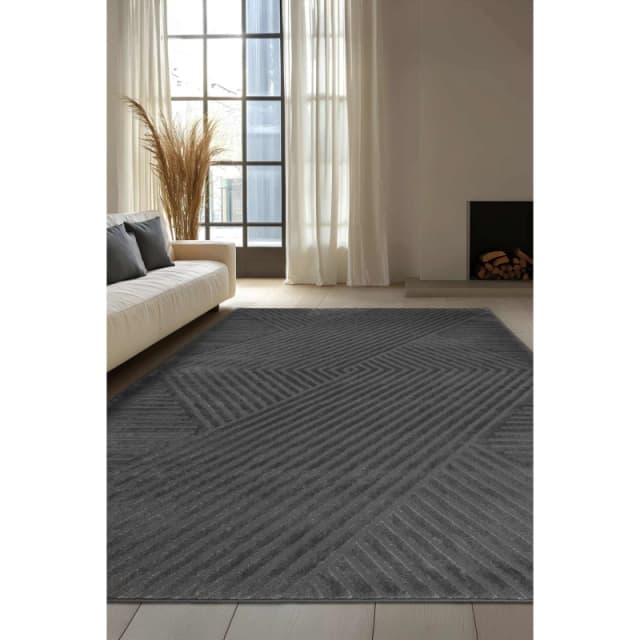 Homemaker Atelier Diamond Charcoal Rug Persian Rugs 120x170cm Grey 41542302125